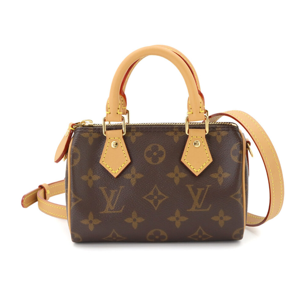 Louis Vuitton Nano Speedy Monogram 2-way Hand/Shoulder Handbag M81085